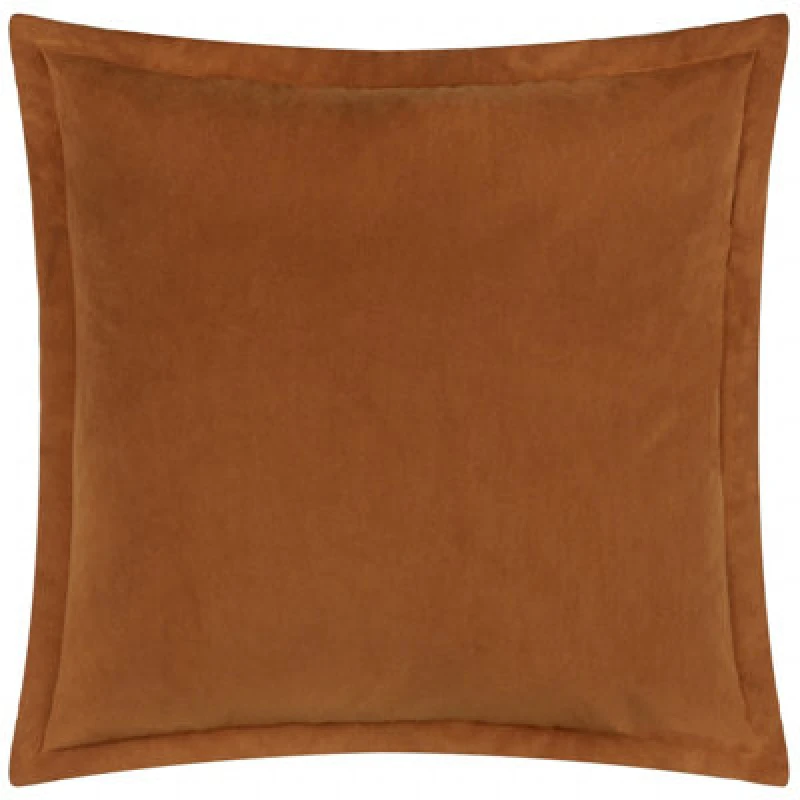 Image of Yard Merton Velvet Cushion in Burnt Orange Size: 55cm x 55cm Burnt Orange Unisex 55cm x 55 cm