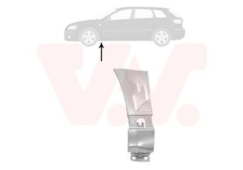 Image of VAN WEZEL Wing fender VAN WEZEL 0332155
