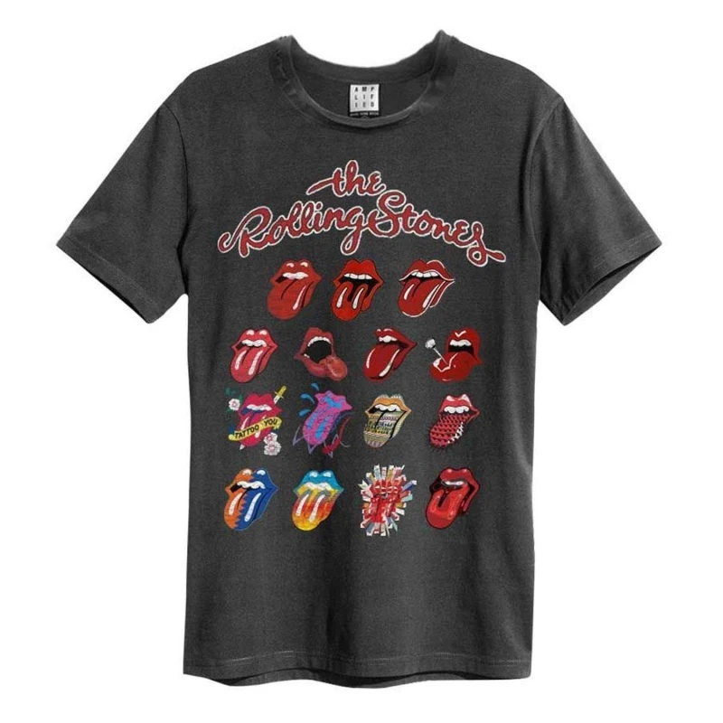 Image of Amplified Amplified Men Evolution The Rolling Stones T-Shirt in Charcoal Size: X-Small Charcoal XS Male 5063238019164