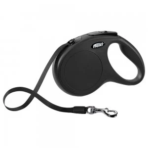 Image of flexi New Classic Tape Lead Medium - 5m - flexi New Classic Retractable Lead Tape Medium 5m Black
