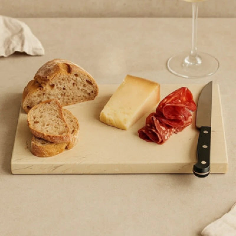 Image of Premier Housewares Marble Chopping Board Cream