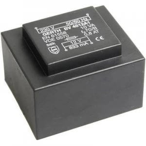 Image of PCB mount transformer 1 x 230 V 2 x 30 V AC 10 VA 166 mA