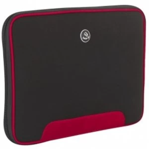 image of 15.6" neoprene slip case Black red trim life wnty TANZ0306