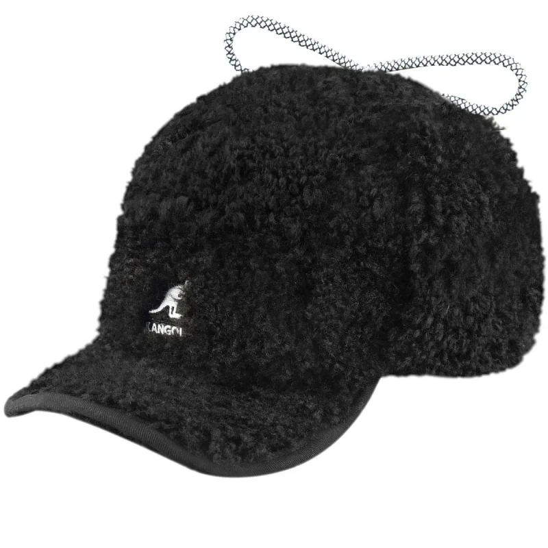 Image of Kangol Imitation sheepskin utility flap cap Kangol Noir Unisex TU