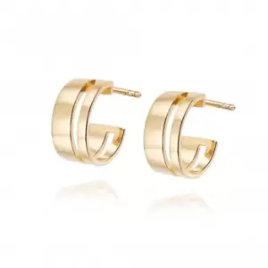 image of Serena Huggie Hoop 18ct Gold Plate Earrings HUG18_GP