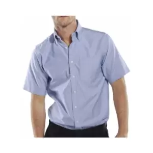 Image of Click - oxford shirt s/s blue 17.5 - Blue - Blue