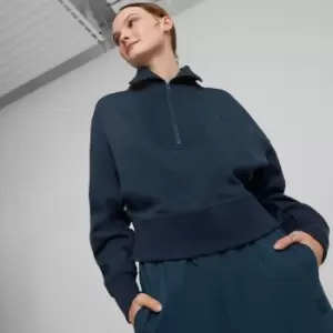 Image of Infuse Cotton Mix Sweatshirt with Half Zip