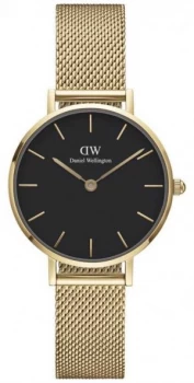 Image of Daniel Wellington Petite 28 Evergold Gold Mesh Bracelet Watch