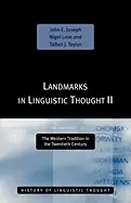 Image of landmarks in linguistic thought volume ii the western tradition in the twen