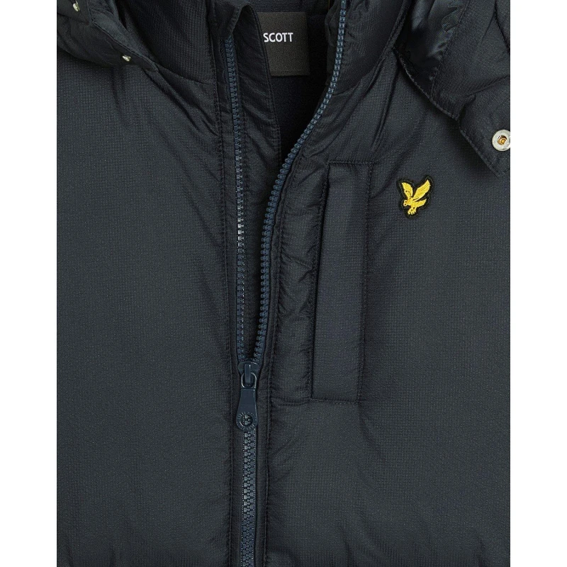 Image of Lyle and Scott Kids Ripstop Long Puffer Jacket Dark Navy male 8-9 Years