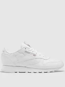 image of Reebok Classic Leather - White, Size 3.5, Women