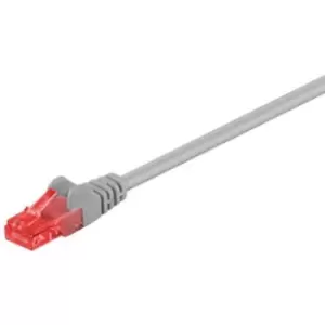 Image of Goobay CCA RJ45 U/UTP CAT 6 Network Cable - 0.25m - Grey