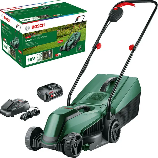 image of Bosch EasyMower 18V-32-200 1 x 2.5Ah Li-ion Cordless Rotary Lawnmower