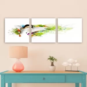 Image of PDR5 Multicolor Decorative Canvas Painting (3 Pieces)