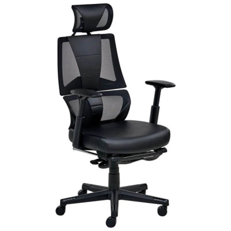 Image of Beliani Office Chair Creator Faux Leather Black