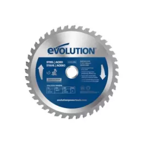 image of Evolution Mild Steel Cutting Mitre Saw Blade 185 x 20mm x 40T