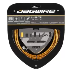 image of Jagwire 2x Elite Link Shift Cable Kit Gold