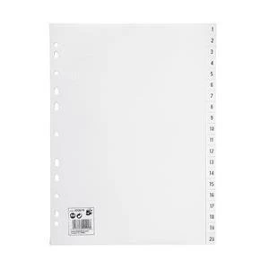 Image of 5 Star Index Multipunched 120 micron Polypropylene 1 20 A4 White