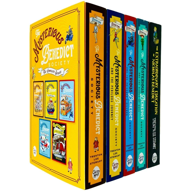 Image of The Mysterious Benedict Society Complete Series 5 Book Set by Trenton Lee Stewart Trenton Lee Stewart Books