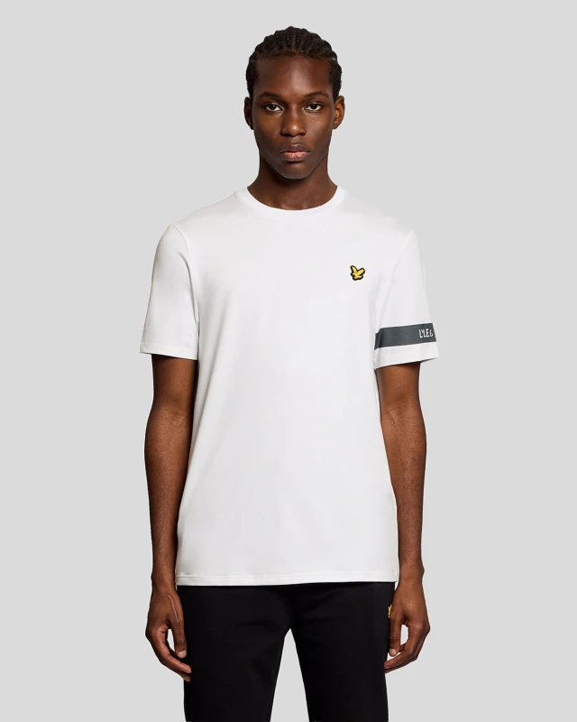 Image of Lyle & Scott Mens Sports Sleeve Detail T-Shirt in White
