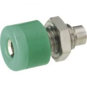 image of Mini jack socket Socket vertical vertical Pin diameter 2.6mm Green