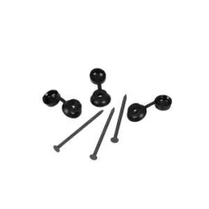 image of Coroline Black Fixings - 5 Packs of 20