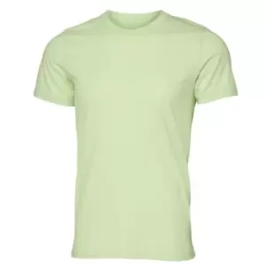 image of Canvas Unisex Jersey Crew Neck T-Shirt / Mens Short Sleeve T-Shirt (L) (Spring Green)