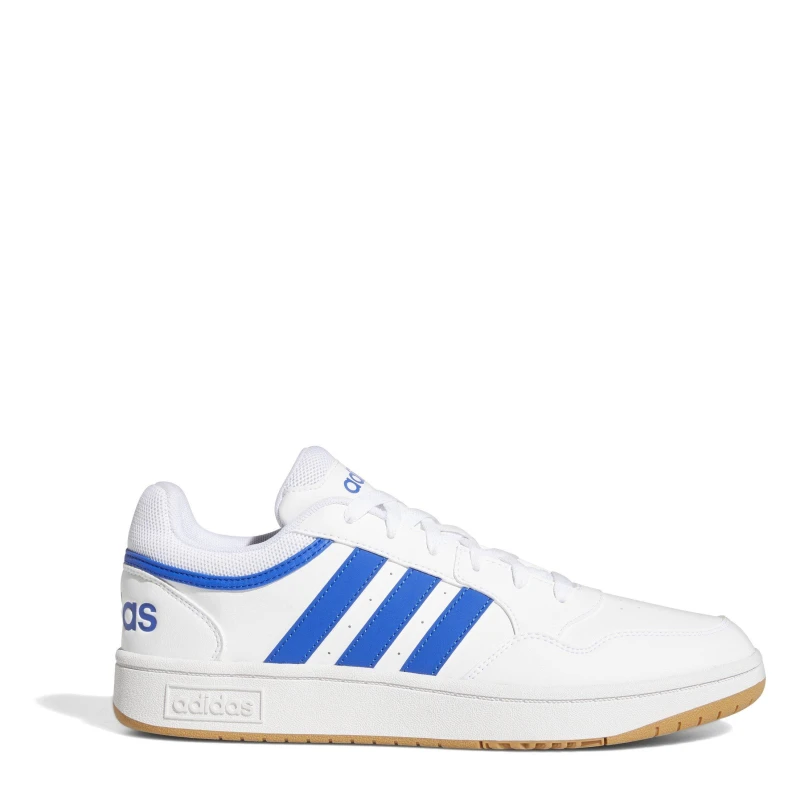 Image of adidas hoops 3.0 trainers in white & blue White/Blue UK 10 (EU 44?)