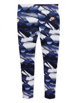 Image of Nike Sportswear Older Girls AOP Favourite Legging Multi Multi Size XL13 15 Years Women