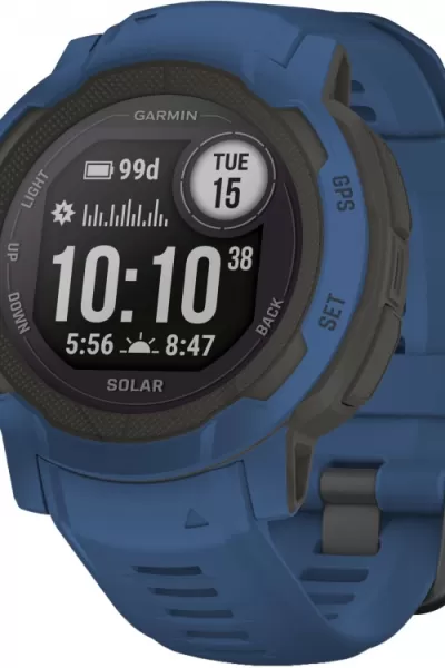 Image of Garmin Instinct 2 Solar Sportsur - 45mm - Sort / Blå
