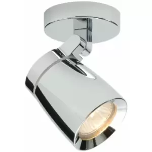 Image of Bathroom Ceiling Adjustable Spotlight Chrome Plate Single Round Modern Downlight