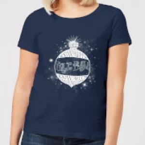 Image of Harry Potter Yule Ball Baubel Womens Christmas T-Shirt - Navy - XXL