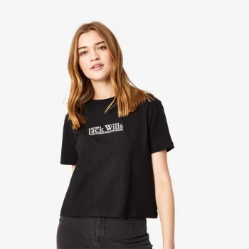 image of Jack Wills Milsom Boxy T-Shirt - Black