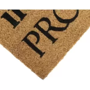 Eco-Friendly Latex Backed Coir Door Mat, Prosecco - JVL