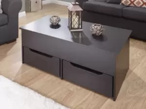 Image of GFW Ultimate Espresso 2 Drawer Storage Coffee Table Flat Packed