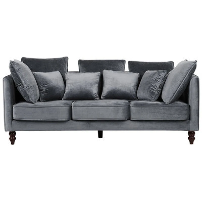 Image of Beliani Sofa 3 Seater Fenstad Velvet Grey