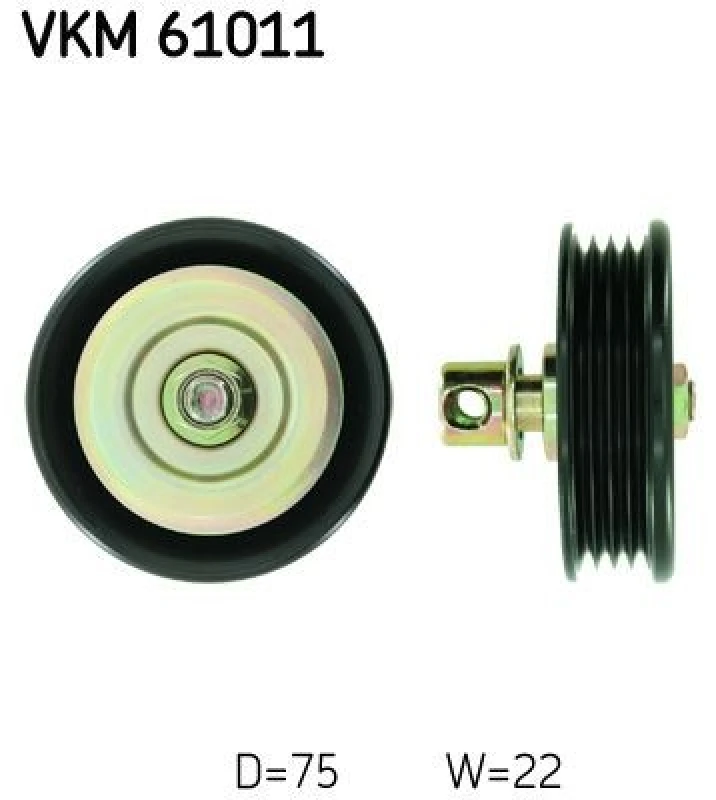 Image of SKF Deflection / guide pulley, V-ribbed belt SKF VKM 61011