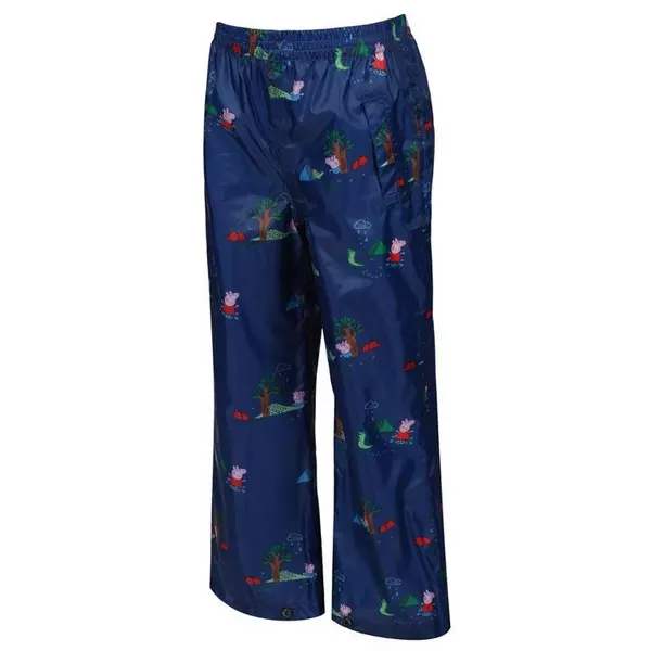 Image of Regatta Peppa Pig Waterproof Pack-It Overtrousers - Blue C48-C60