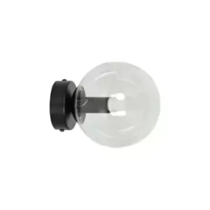 image of Emibig Rossi Black Wall Lamp with Clear Glass Shades, 1x E15