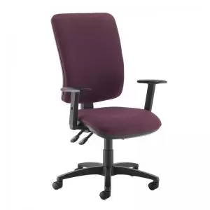 Image of Senza extra high back operator chair with adjustable arms - Bridgetown