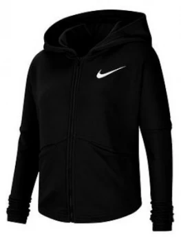 image of Nike Older Childrens Full Zip Hoodie Studio - Black