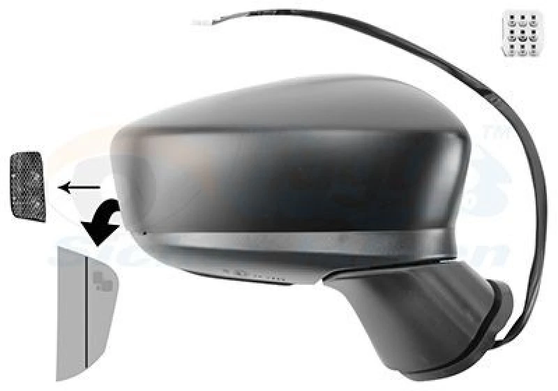 Image of VAN WEZEL Wing mirror VAN WEZEL 2744828