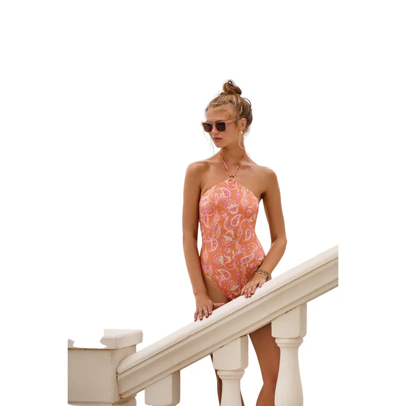 Image of banana moon Womens 1 Piece swimsuit Banana Moon Miski Alakuri Orange Female S