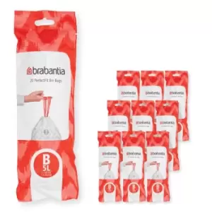 image of Brabantia Perfect Fit Bin Bags Code B 5 Ltr 200 Bags