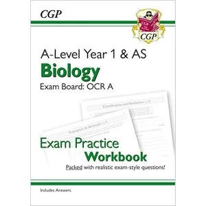 Image of New A-Level Biology: OCR A Year 1 & AS Exam Practice Workbook - includes Answers Paperback / softback 2018