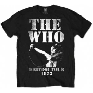 Image of The Who British Tour 1973 Black Mens TShirt Size: XXL