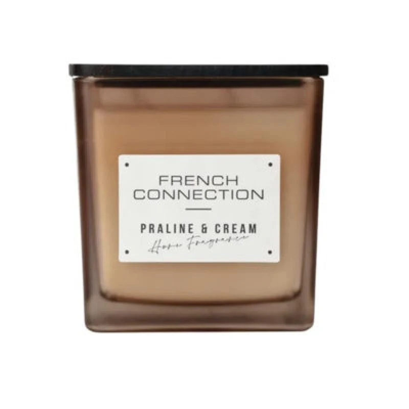 Image of French Connection Square Range Praline & Cream Candle 830G Clear