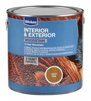 Image of Wickes Woodstain - Light Oak 2.5L