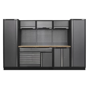 Image of Superline Pro 3.24m Storage System - Pressed Wood Worktop