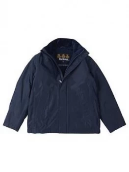 Image of Barbour Boys Navy Caldbeck Waterproof Jacket Navy Size Age 12 13 Years